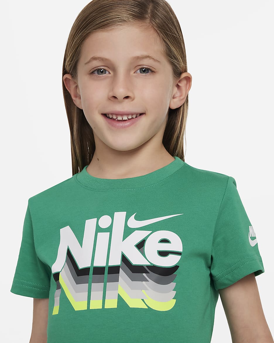 Nike Retro Fader Little Kids Graphic T Shirt. Nike